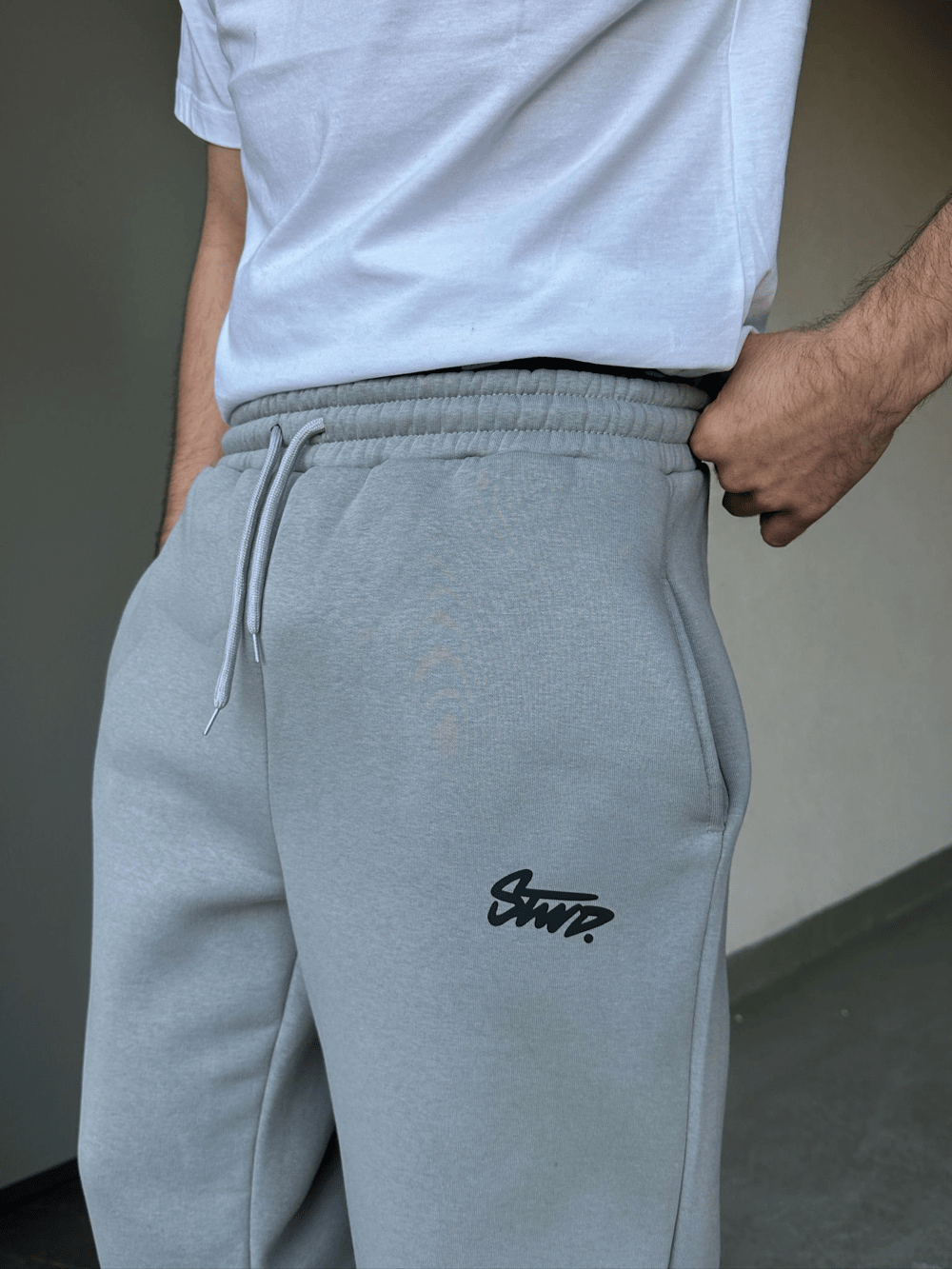 ÖZEL SERİ STW PAÇA AYARLANABİLİR BAGGY EŞOFMAN ALTI GRİ