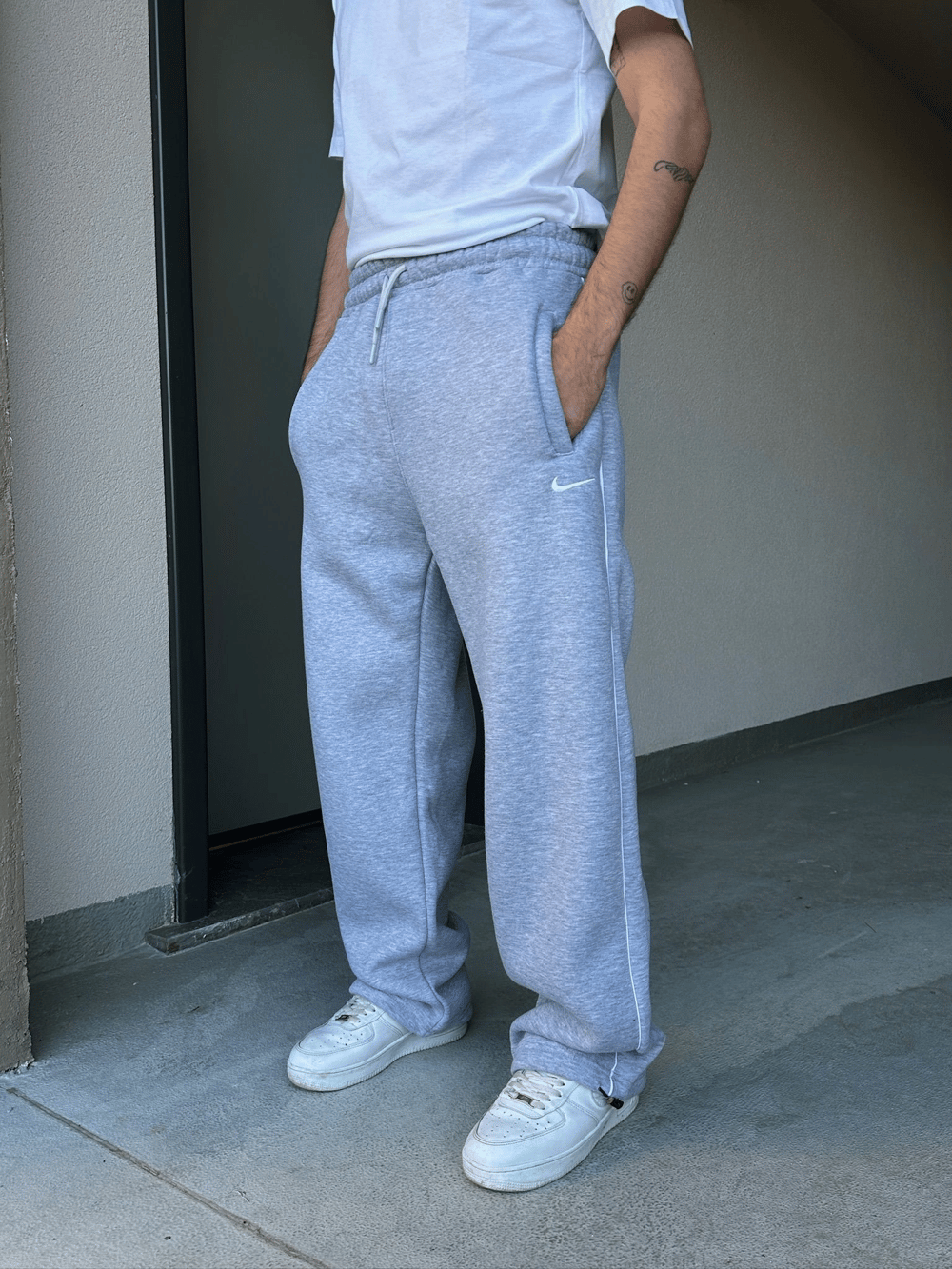 ÖZEL SERİ YAN BİYE NK PAÇA AYARLANABİLİR BAGGY EŞOFMAN ALTI GRİ
