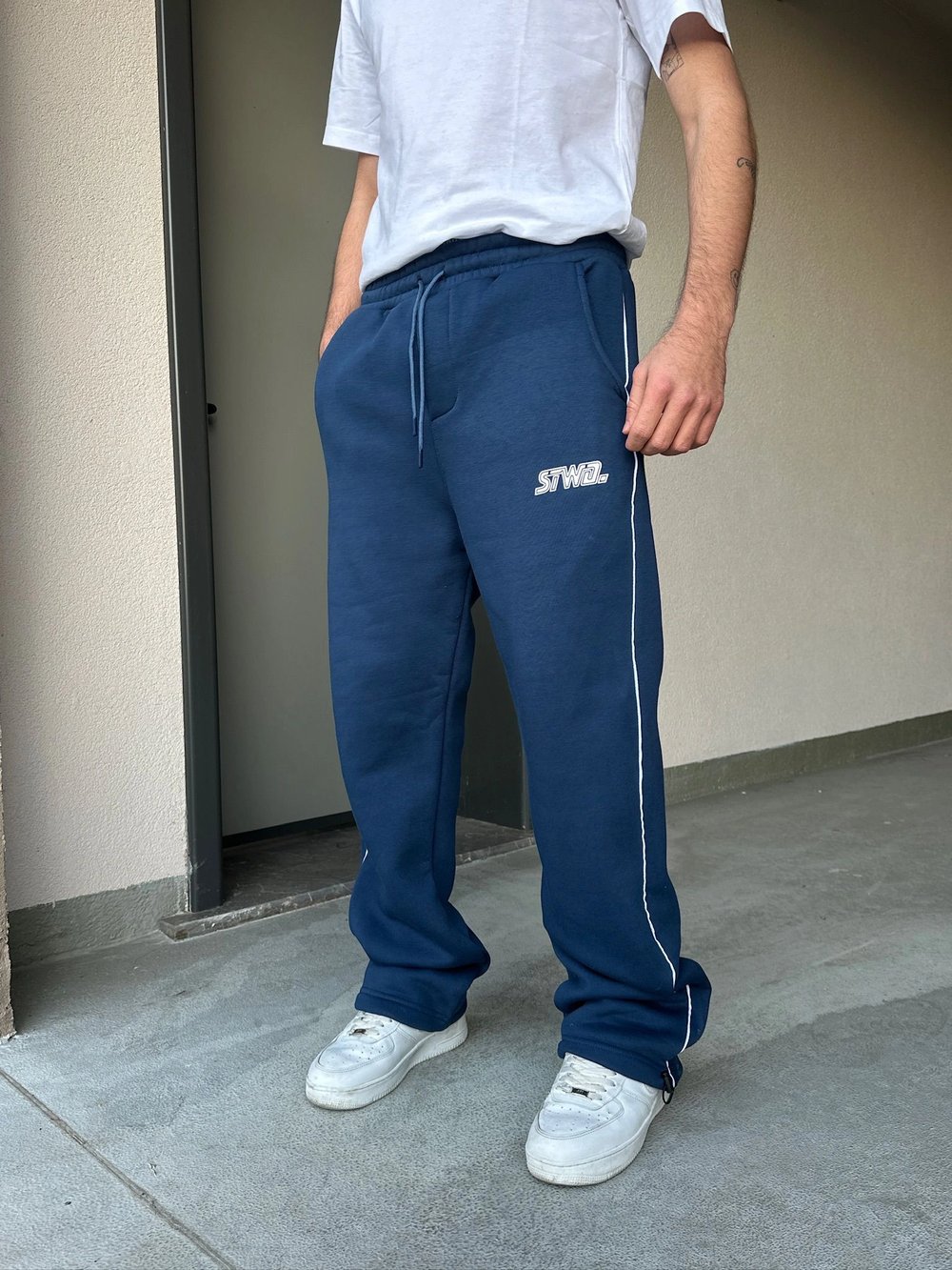 ÖZEL SERİ YAN BİYE PAÇA AYARLANABİLİR BAGGY EŞOFMAN ALTI LACİVERT