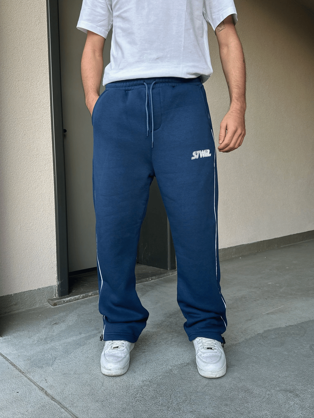 ÖZEL SERİ YAN BİYE PAÇA AYARLANABİLİR BAGGY EŞOFMAN ALTI LACİVERT