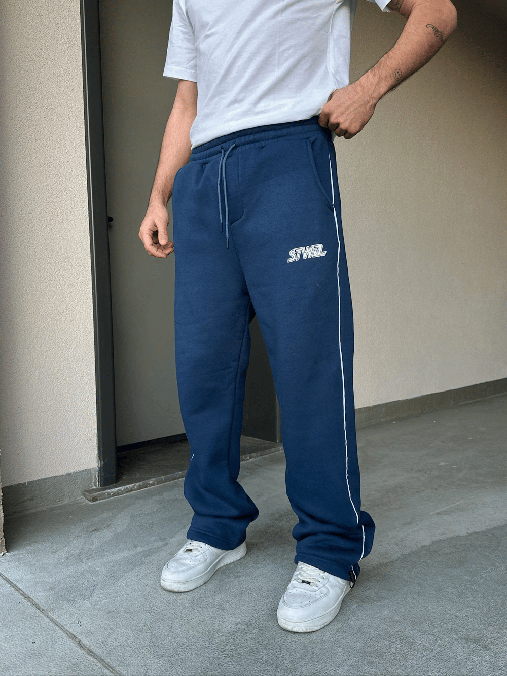 ÖZEL SERİ YAN BİYE PAÇA AYARLANABİLİR BAGGY EŞOFMAN ALTI LACİVERT