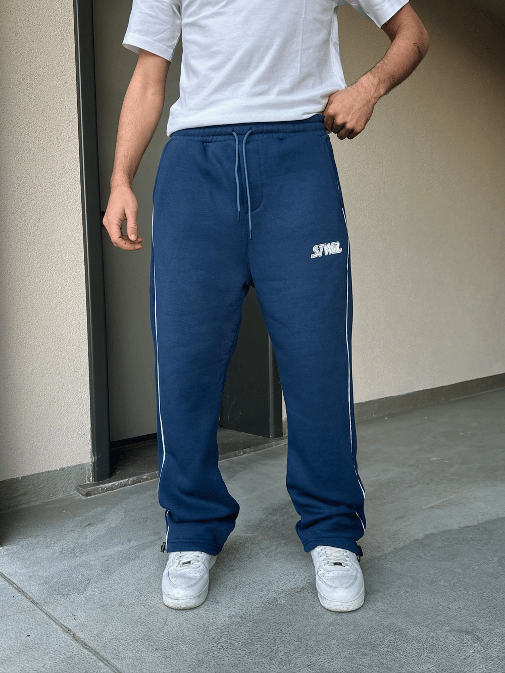 ÖZEL SERİ YAN BİYE PAÇA AYARLANABİLİR BAGGY EŞOFMAN ALTI LACİVERT