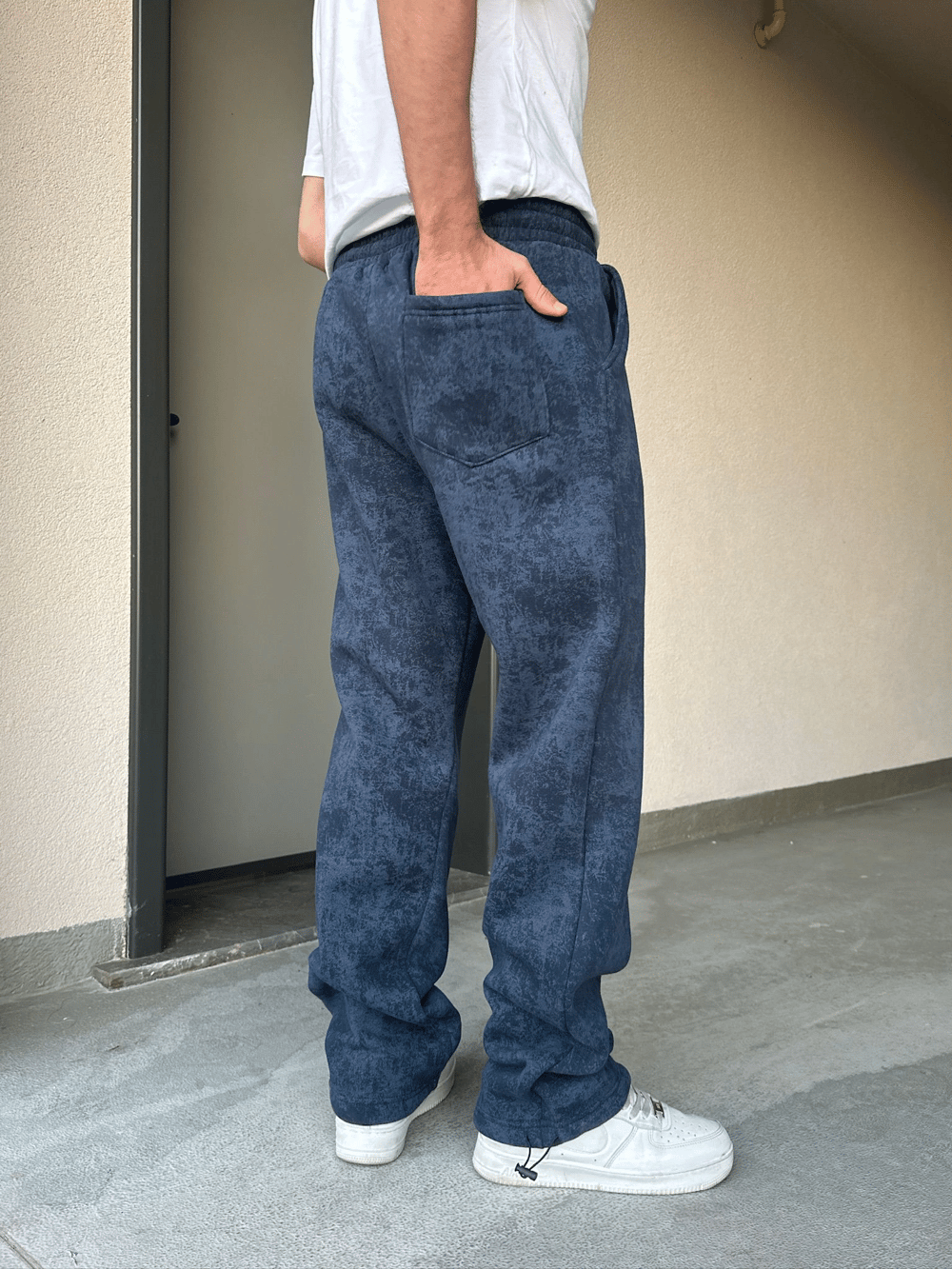 ÖZEL SERİ YIKAMALI KÜÇÜK BASKI PAÇA AYARLANABİLİR BAGGY EŞOFMAN ALTI LACİ