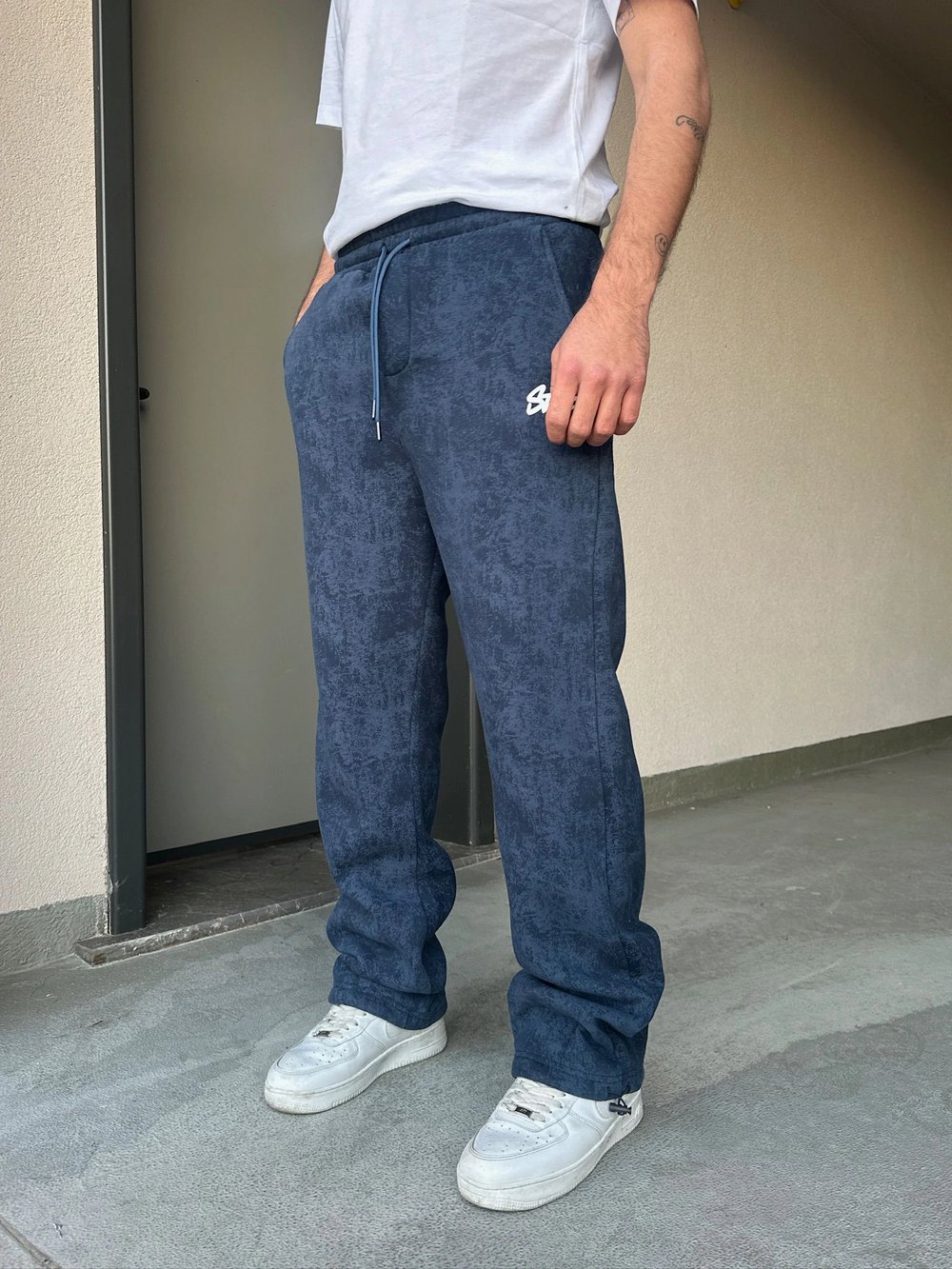 ÖZEL SERİ YIKAMALI KÜÇÜK BASKI PAÇA AYARLANABİLİR BAGGY EŞOFMAN ALTI LACİ