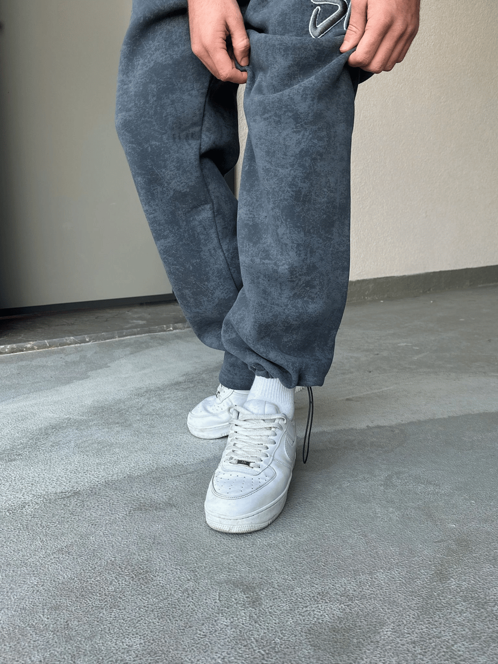 ÖZEL SERİ YIKAMALI STW PAÇA AYARLANABİLİR BAGGY EŞOFMAN ALTI FÜME