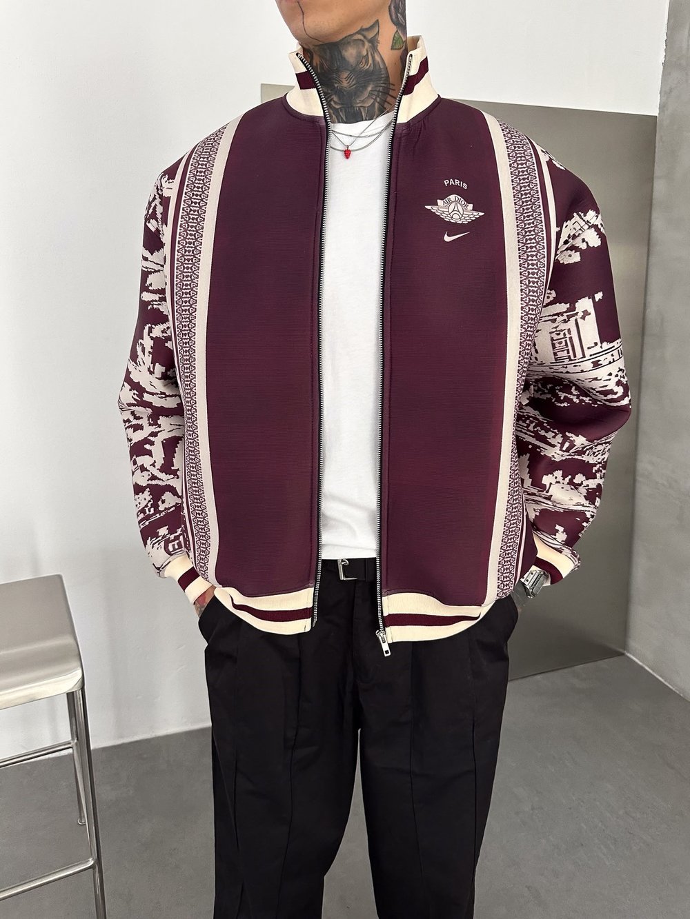 PARİS PANDA KUMAŞ OVERSİZE CEKET BORDO