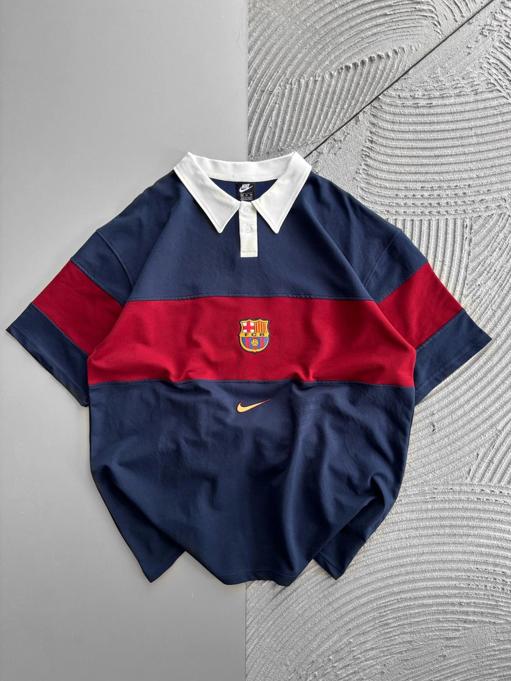POLO YAKA BARCA ORTA PARÇALI OVERSIZE TSHIRT LACİ