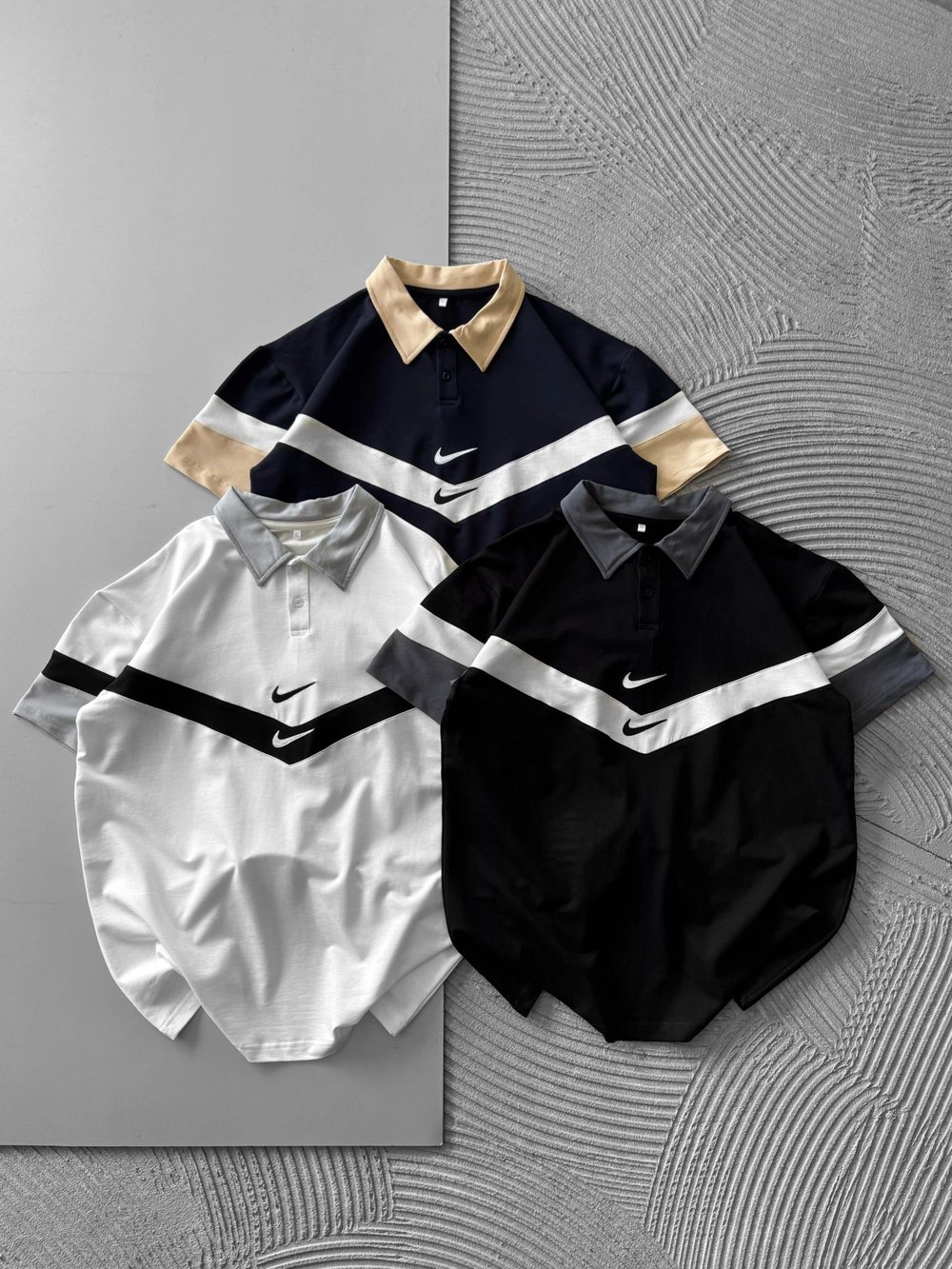 POLO YAKA CİFT NK NAKIŞ OVERSİZE TSHİRT LACİ