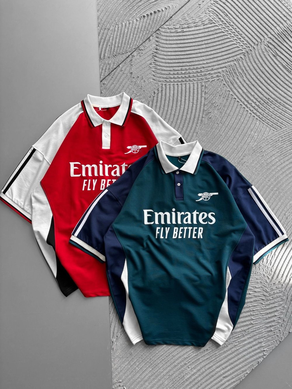 POLO YAKA FL PARCALİ OVERSİZE TSHİRT MAVİ
