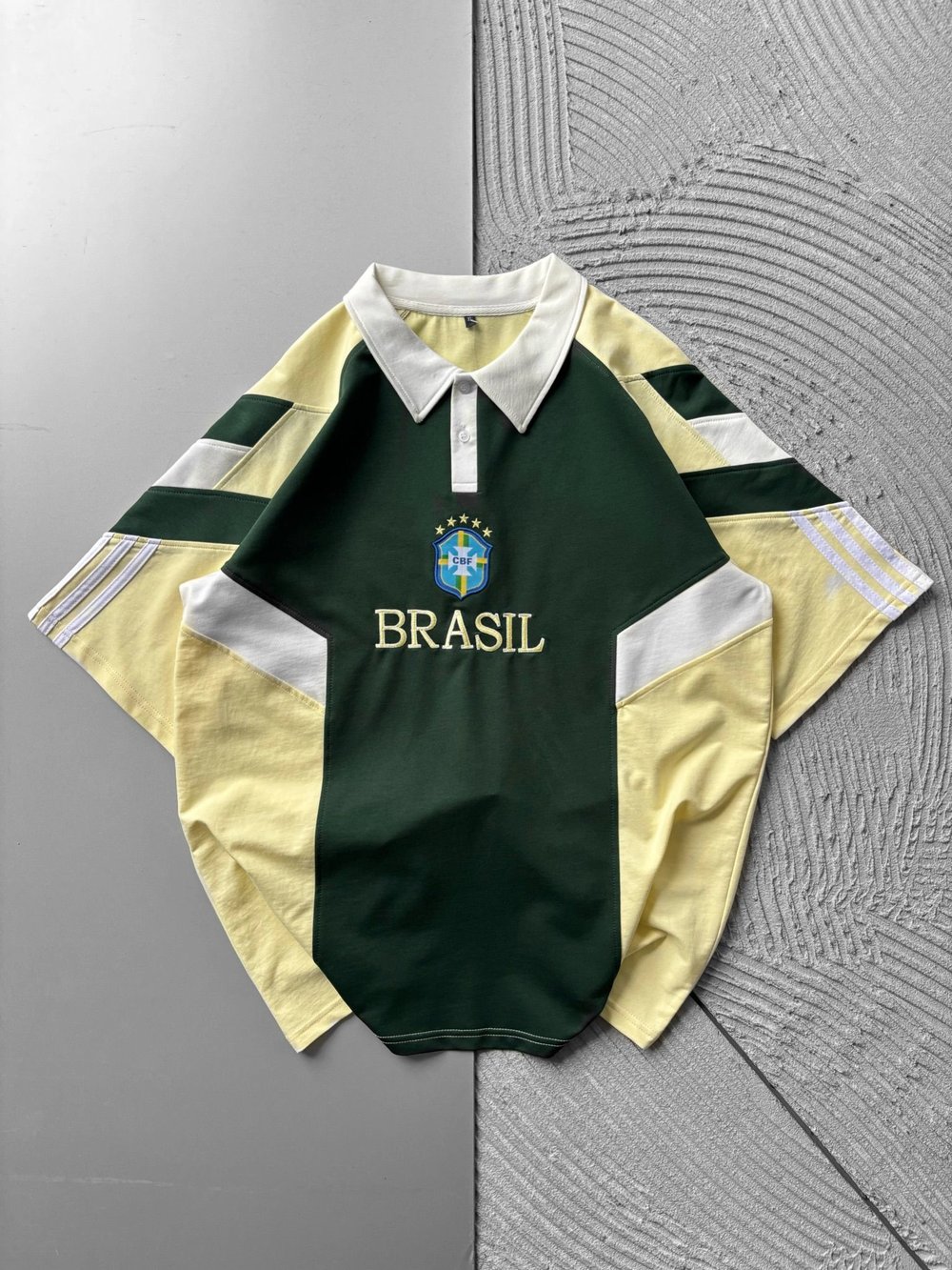 POLO YAKA FULL PARCALI BRASİL OVERSİZE TSHİRT