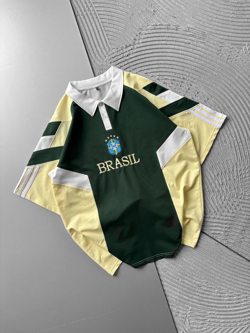 POLO YAKA FULL PARCALI BRASİL OVERSİZE TSHİRT