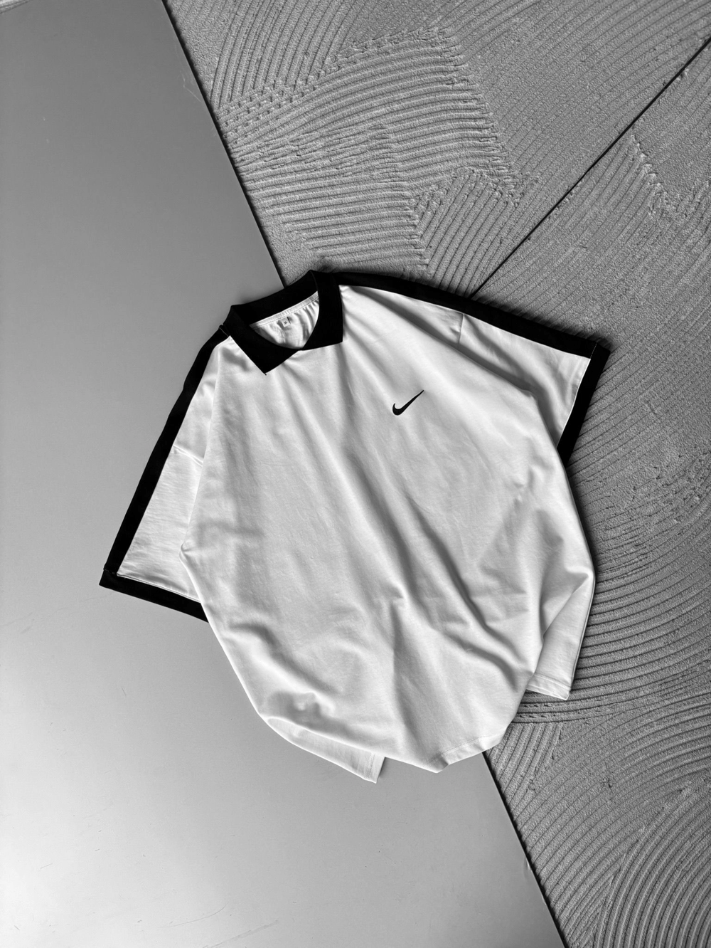 POLO YAKA KLASIK KOL SERIT OVERSIZE TSHIRT BEYAZ