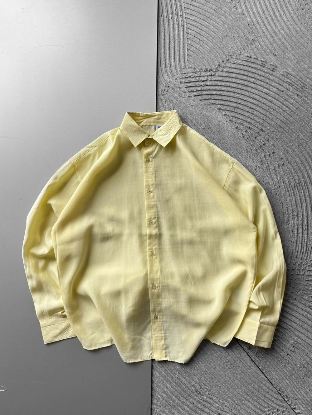 POLO YAKA MODAL KUMAŞ OVERSIZE GÖMLEK SARI