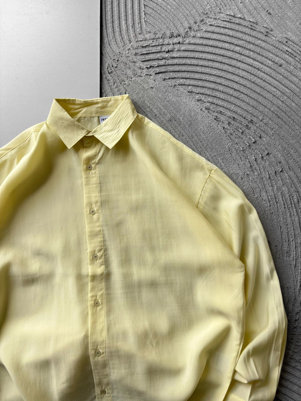 POLO YAKA MODAL KUMAŞ OVERSIZE GÖMLEK SARI