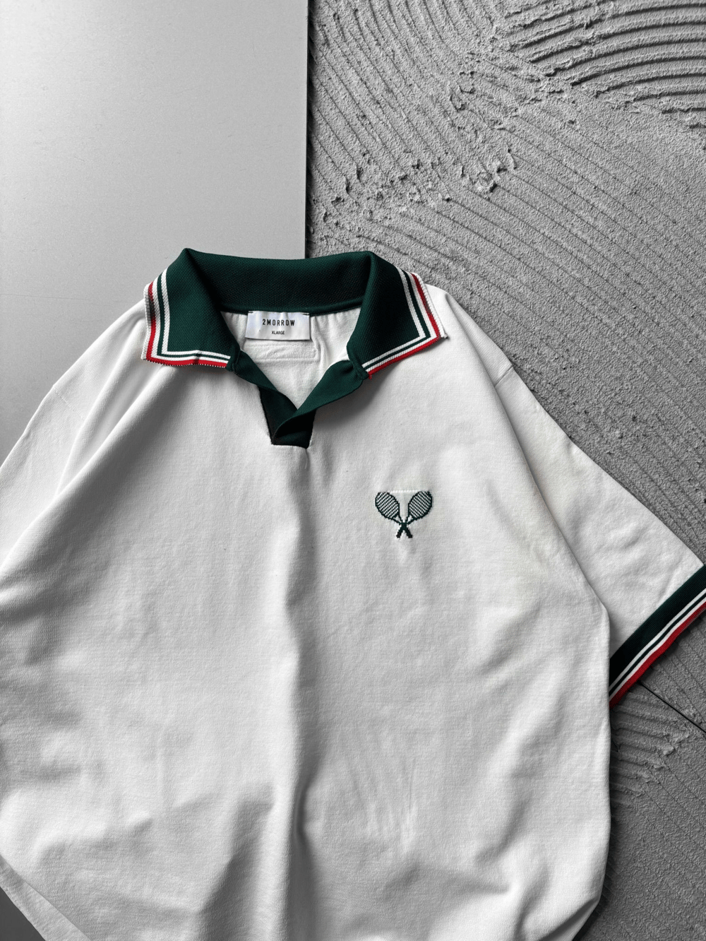 POLO YAKA NAKIŞ MORROW TİŞÖRT BEYAZ