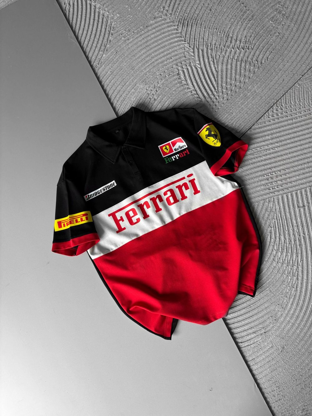 POLO YAKA NK FERARİ BASKI HS OVERSİZE TSHİRT KIRMIZI