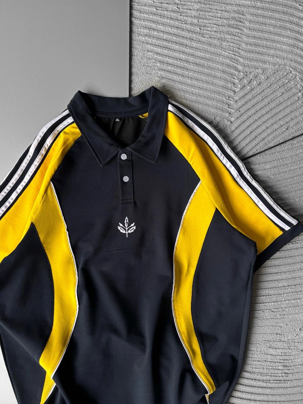 POLO YAKA SERIT BIYE OVERSIZE TSHIRT