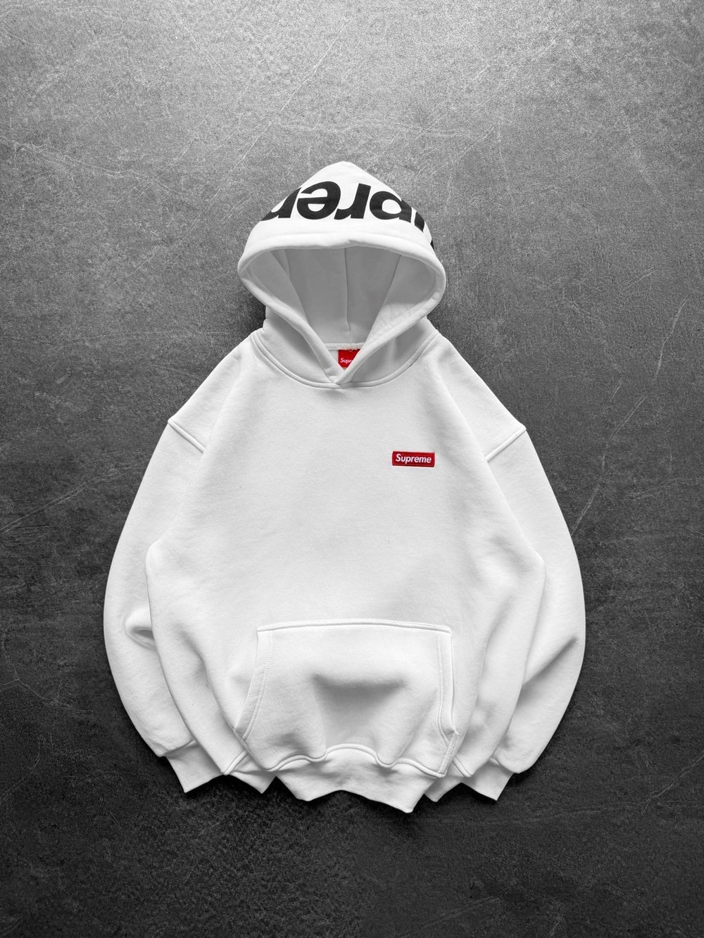 SUP BASKI 3 İPLİK PAMUKLU KUMAŞ OVERSİZE SWEAT BEYAZ