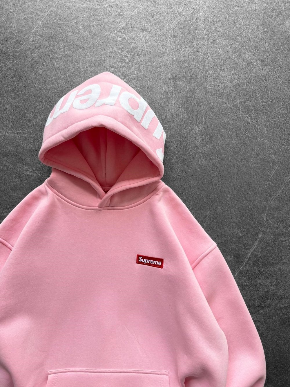 SUP BASKI 3 İPLİK PAMUKLU KUMAŞ OVERSİZE SWEAT PEMBE