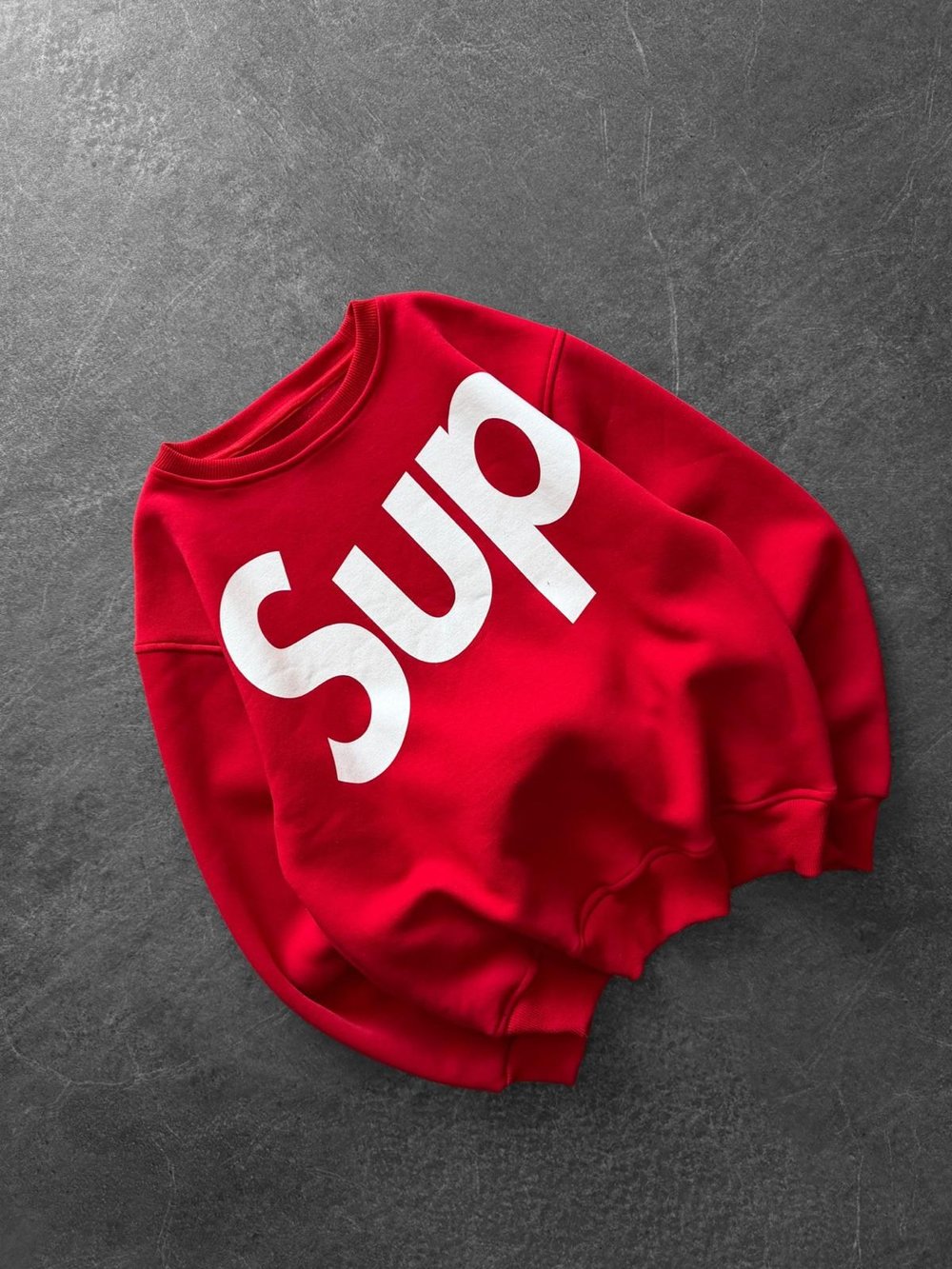 SUP BOXY KALIP 3 İPLİK PAMUKLU SWEAT KIRMIZI