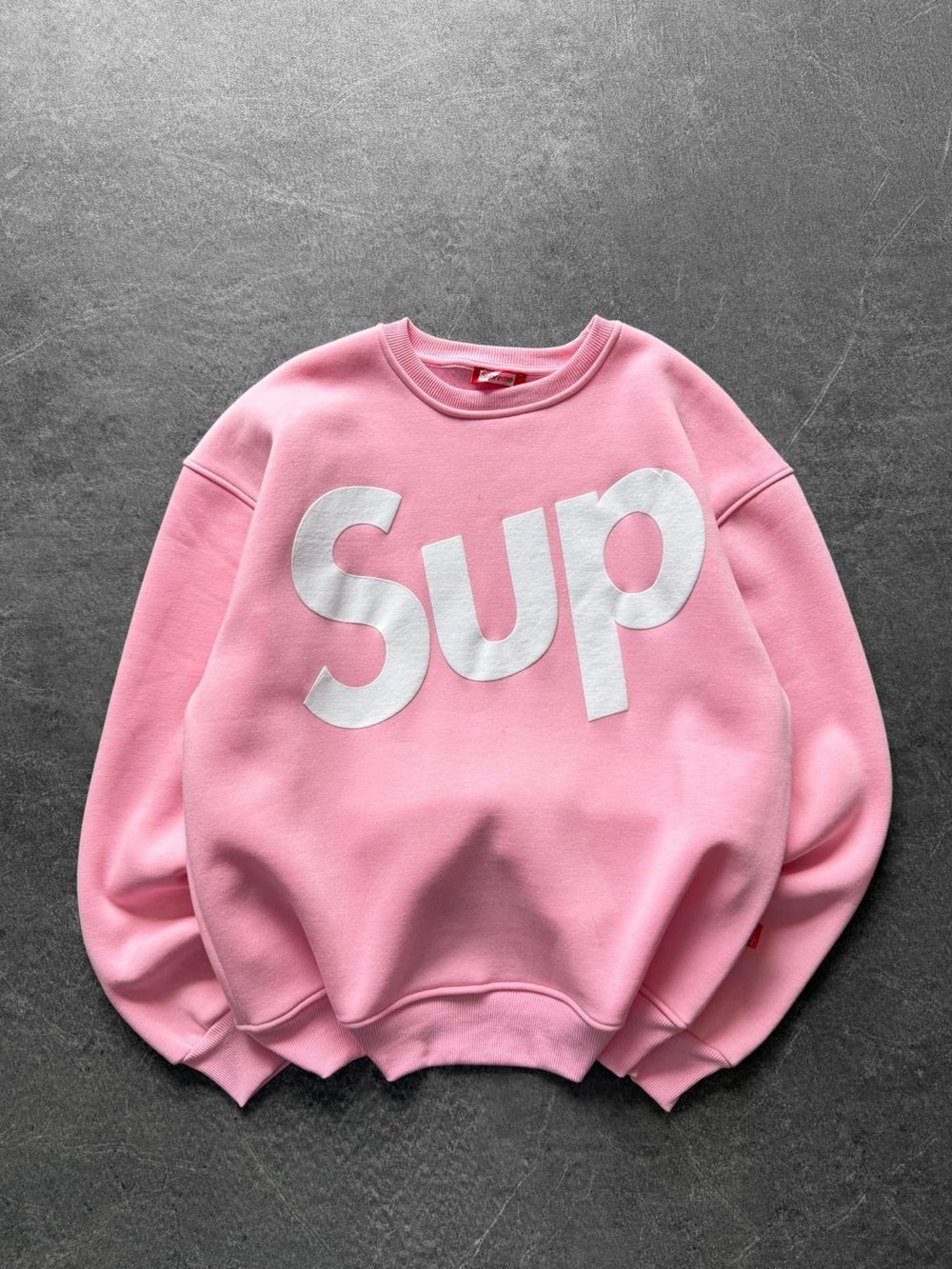 SUP BOXY KALIP 3 İPLİK PAMUKLU SWEAT PEMBE