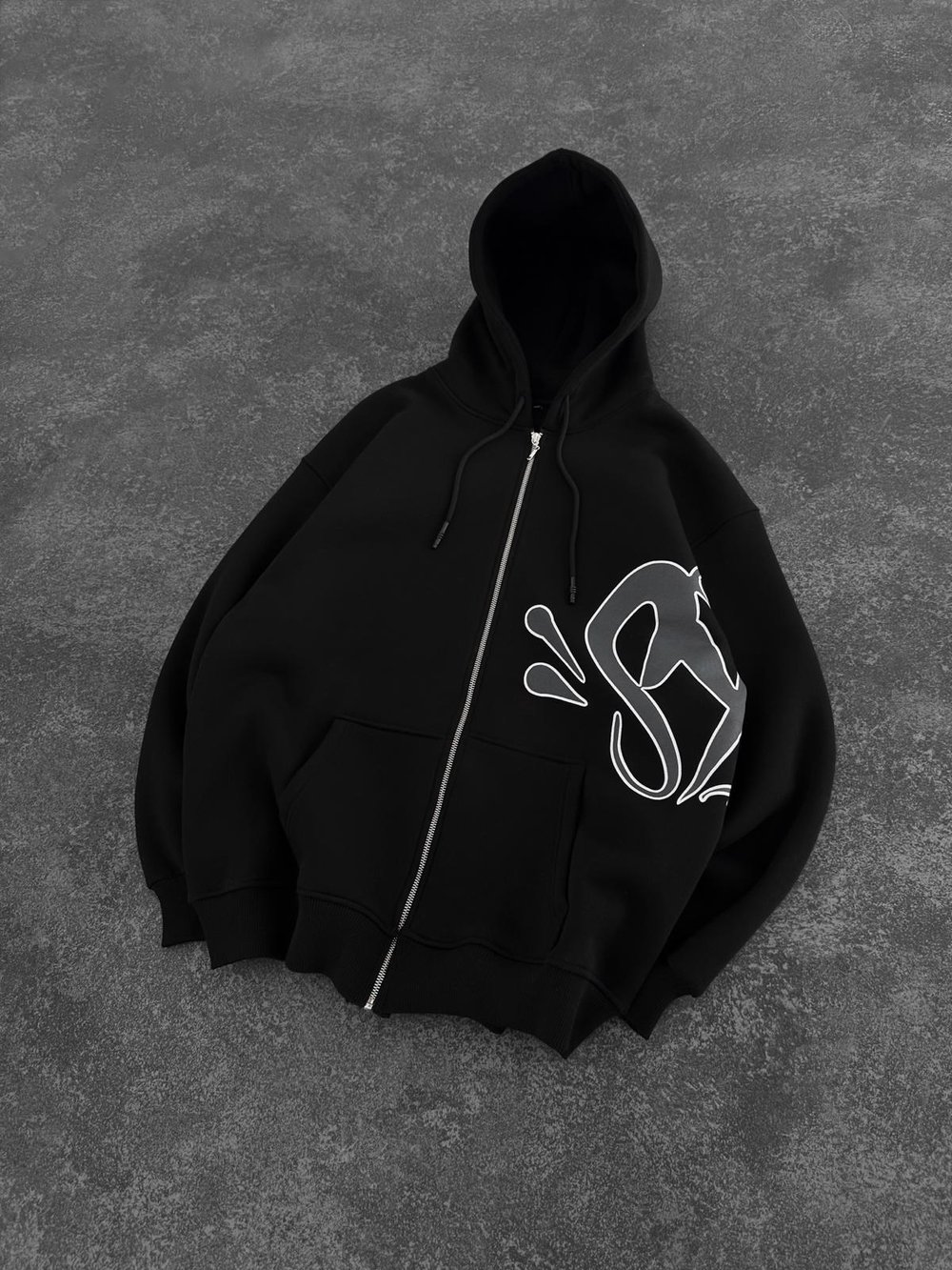 SYN 3 İPLİK PAMUKLU HIRKA SİYAH