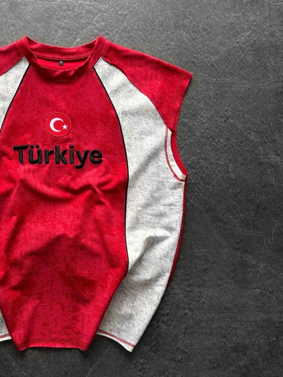 TR PARÇALI YIKAMALI NAKIŞ ATLET KIRMIZI