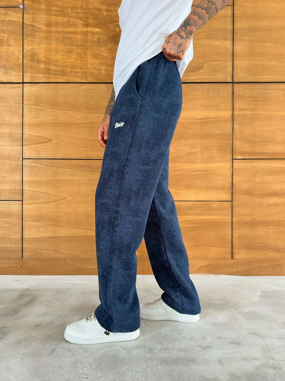 YIKAMALI CEP NAKIŞLI BAGGY EŞOFMAN LACİ