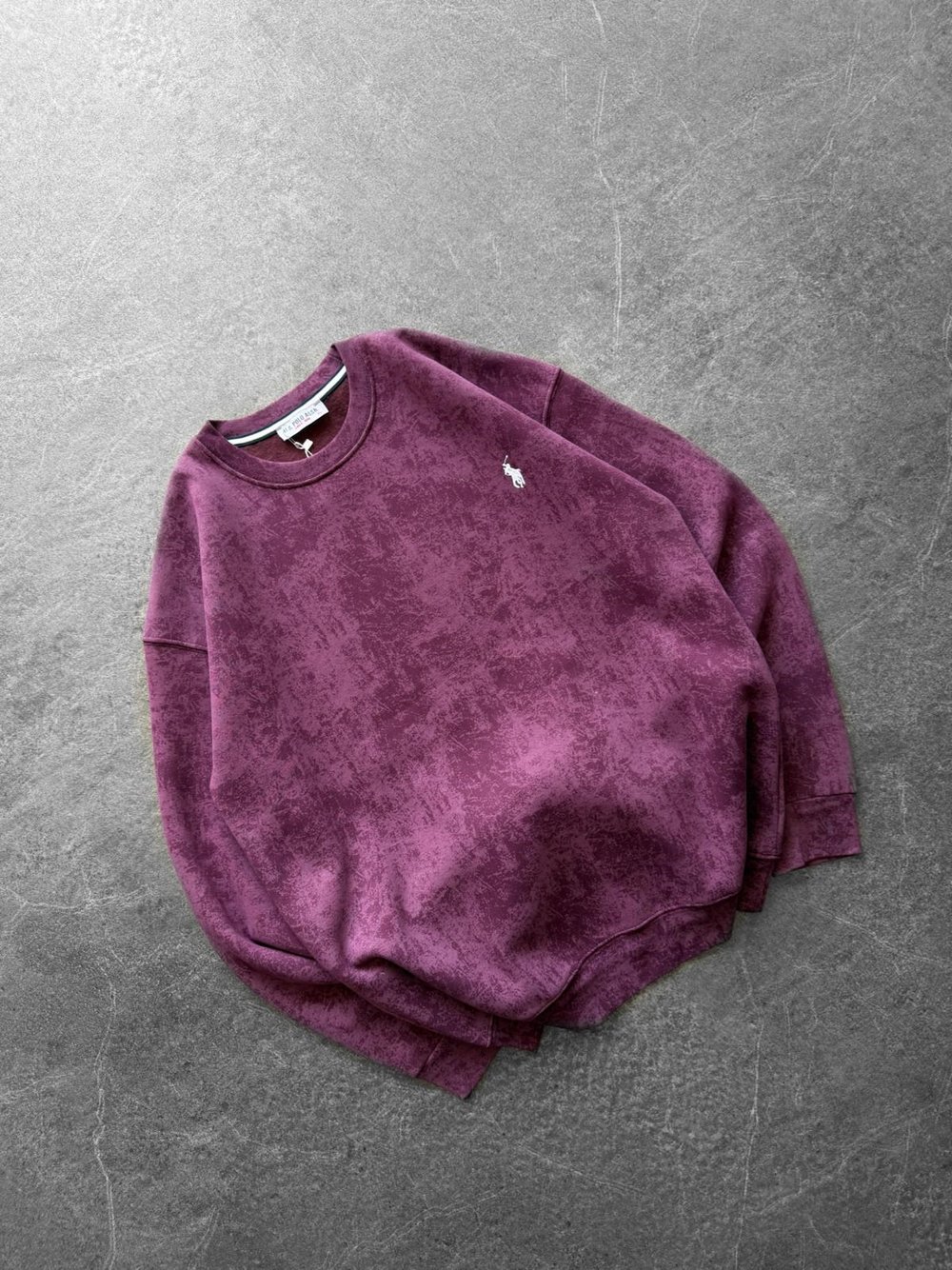 YIKAMALI PL 3 İPLİK PAMUKLU SWEAT BORDO