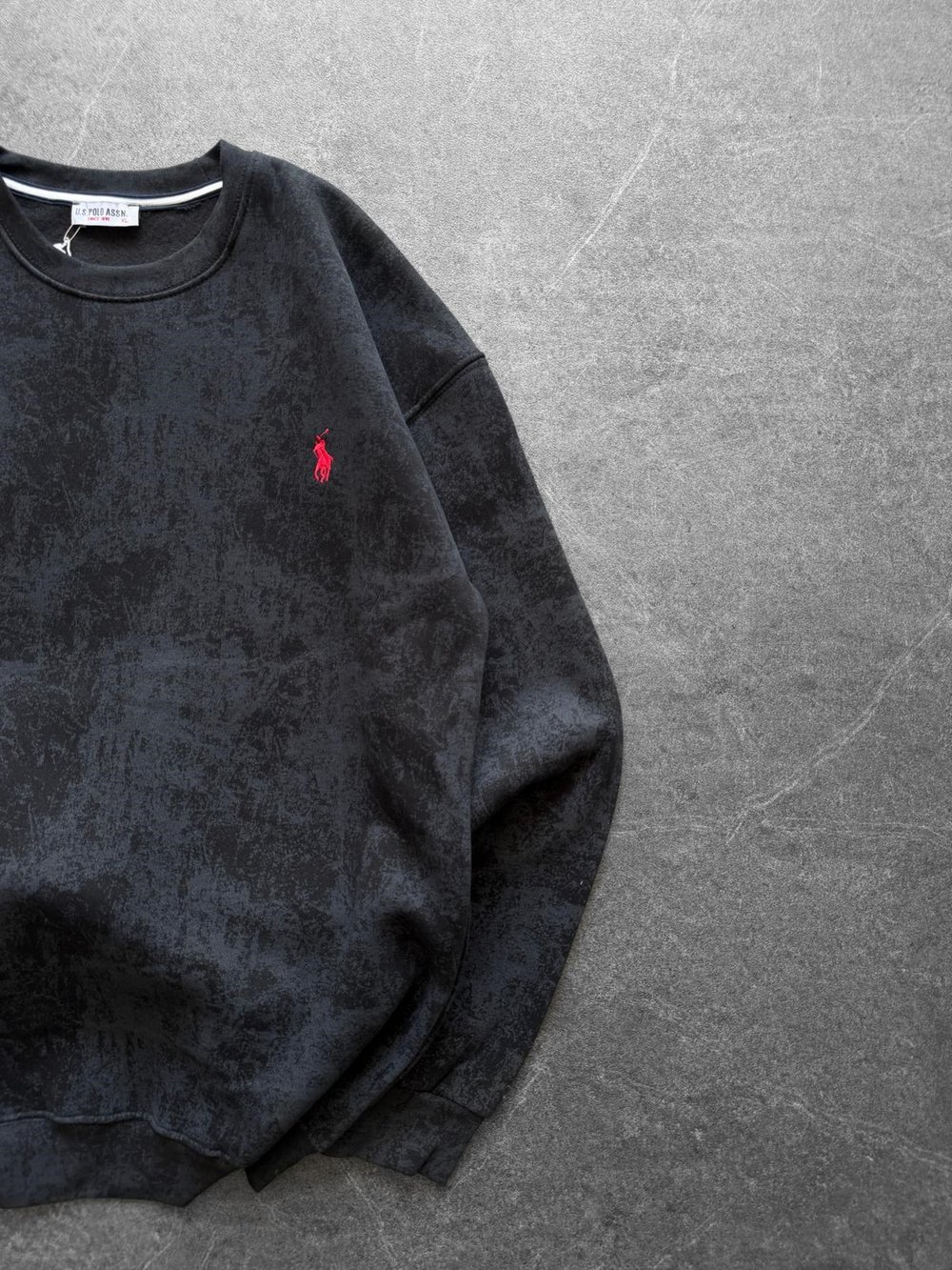 YIKAMALI PL 3 İPLİK PAMUKLU SWEAT SİYAH