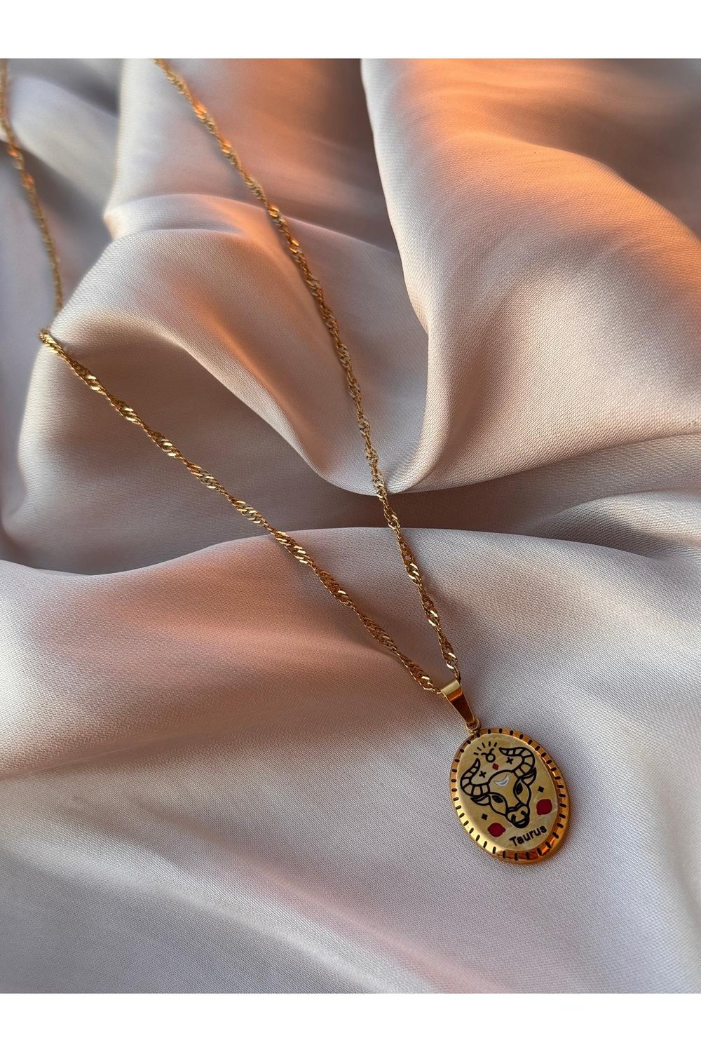 316 L Paslanmaz Çelik Burç Kolye | Gold Burç Kolye | Çelik Burçlu Kolye