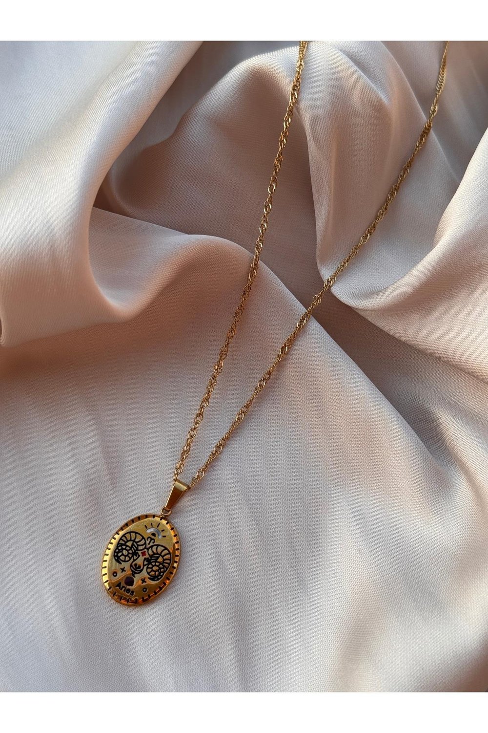 316 L Paslanmaz Çelik Burç Kolye | Gold Burç Kolye | Çelik Burçlu Kolye