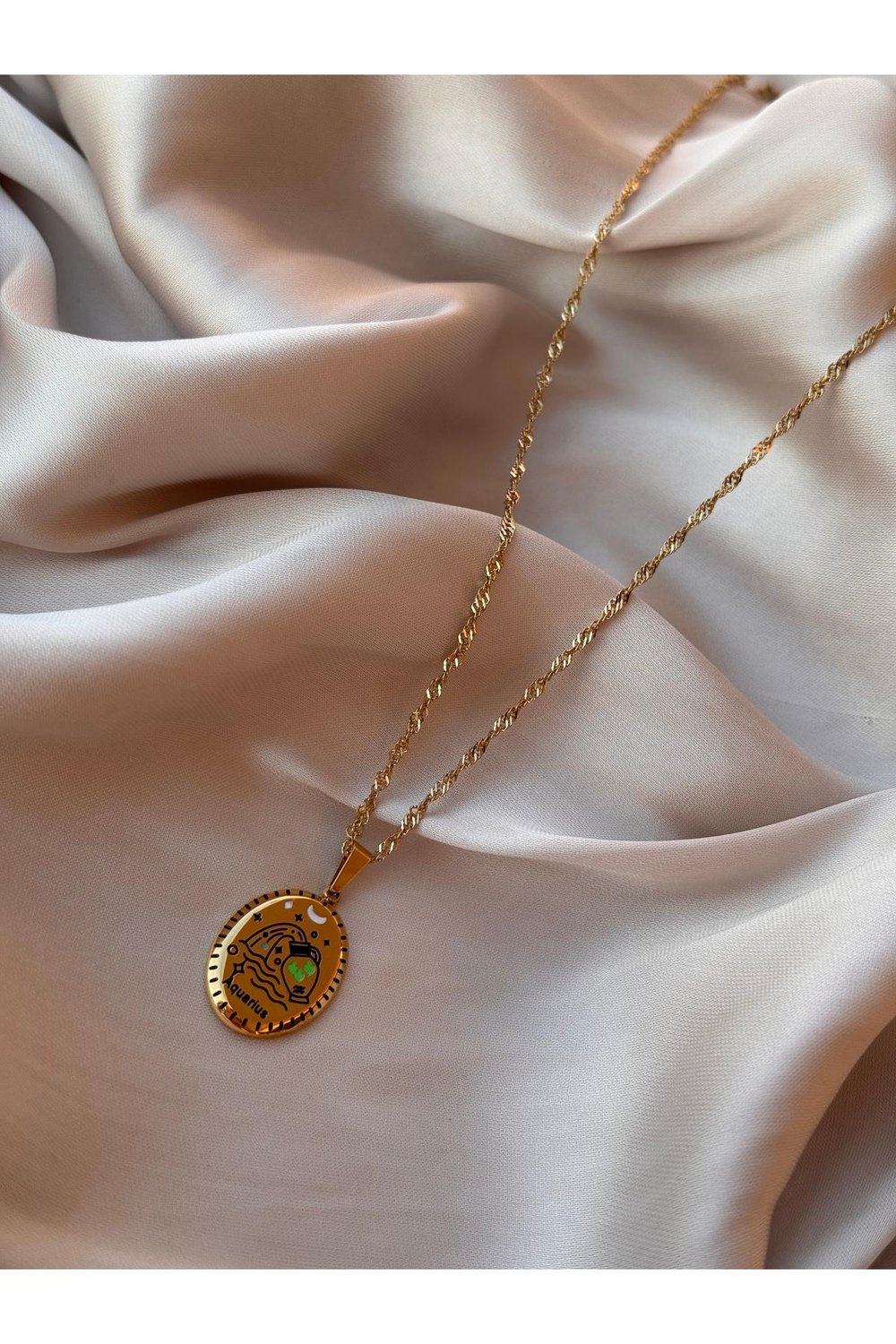 316 L Paslanmaz Çelik Burç Kolye | Gold Burç Kolye | Çelik Burçlu Kolye