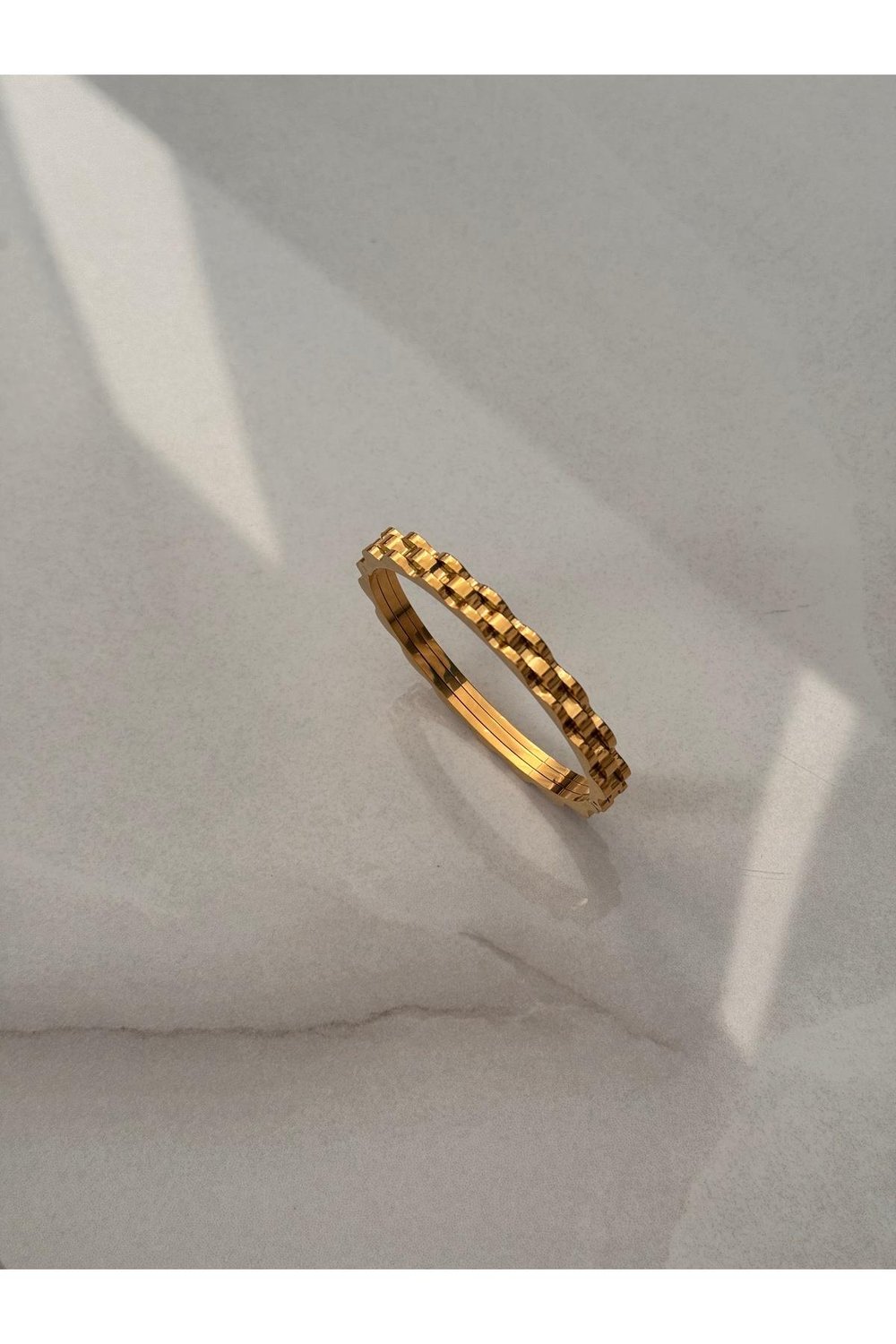 316 L Paslanmaz Çelik Gold Çelik Kelepçe Bileklik