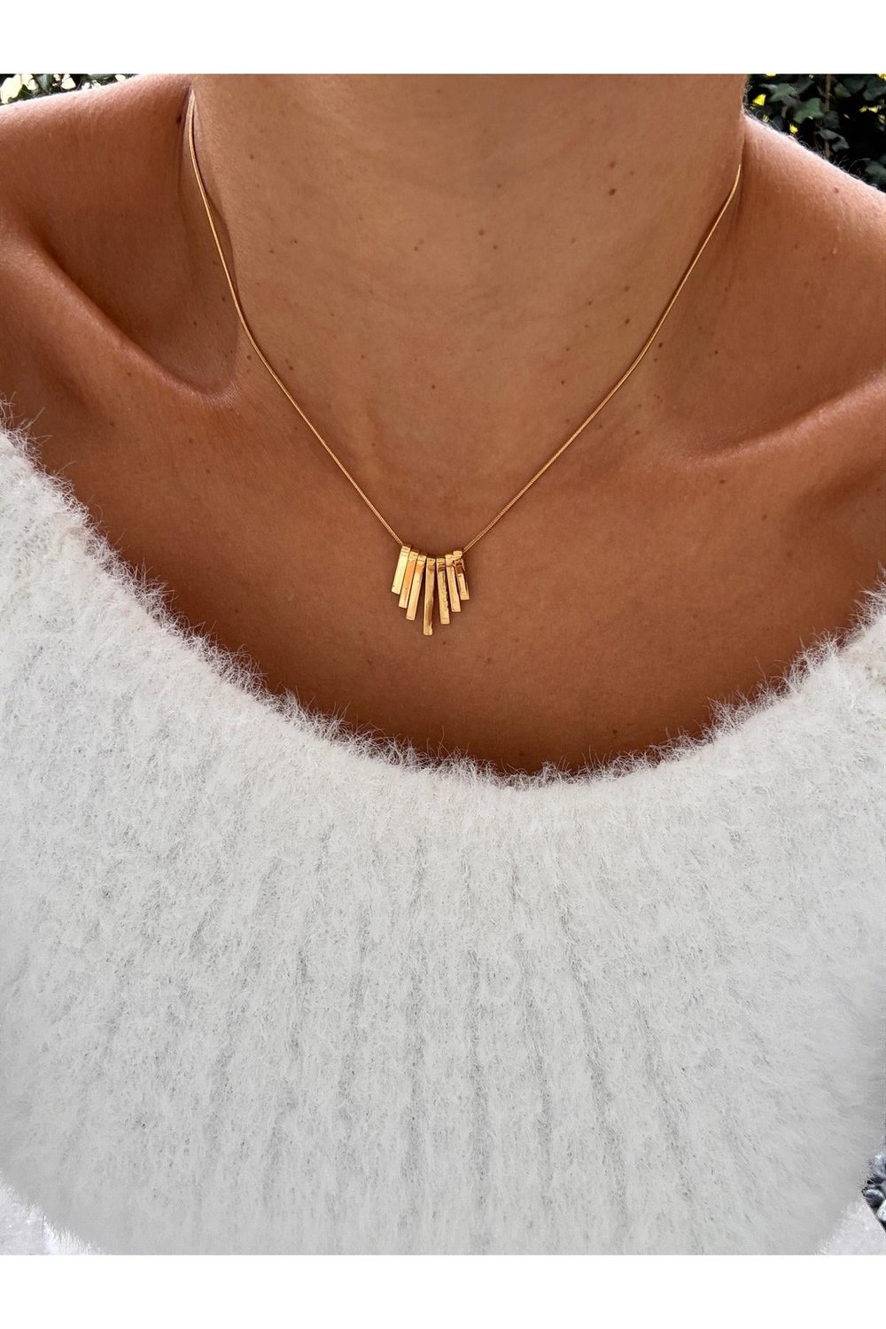 Asimetrik Gold Çelik Kolye | Elegant Kolye | 316 L Paslanmaz Çelik