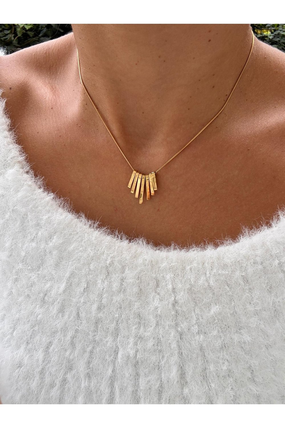 Asimetrik Gold Çelik Kolye | Elegant Kolye | 316 L Paslanmaz Çelik