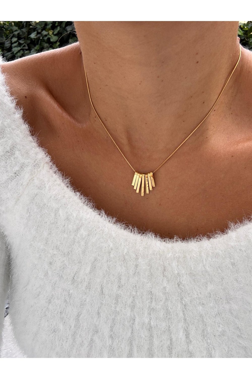 Asimetrik Gold Çelik Kolye | Elegant Kolye | 316 L Paslanmaz Çelik