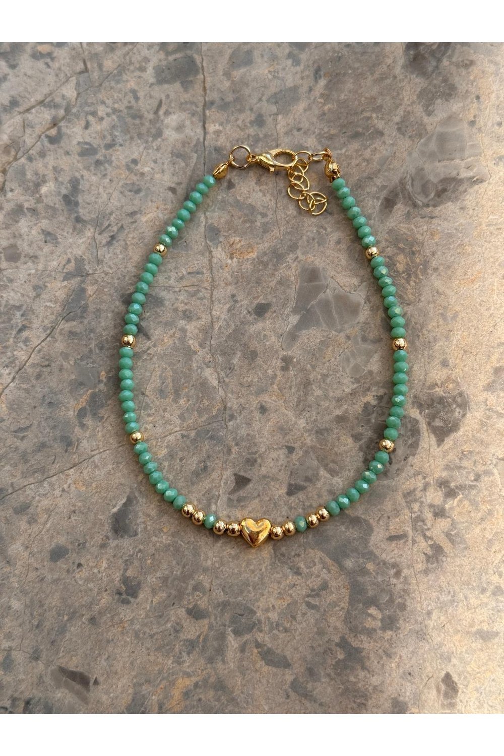 Boncuklu Halhal | 14k Altın Kaplama Halhal