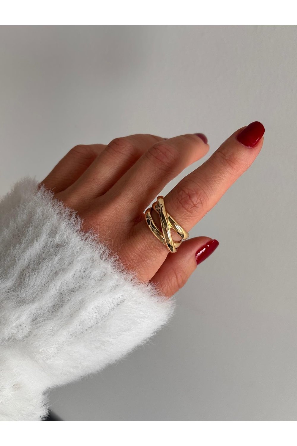 Gold Burgu Yüzük | Free Size Yüzük | Ayarlanabilir Numarasız Yüzük