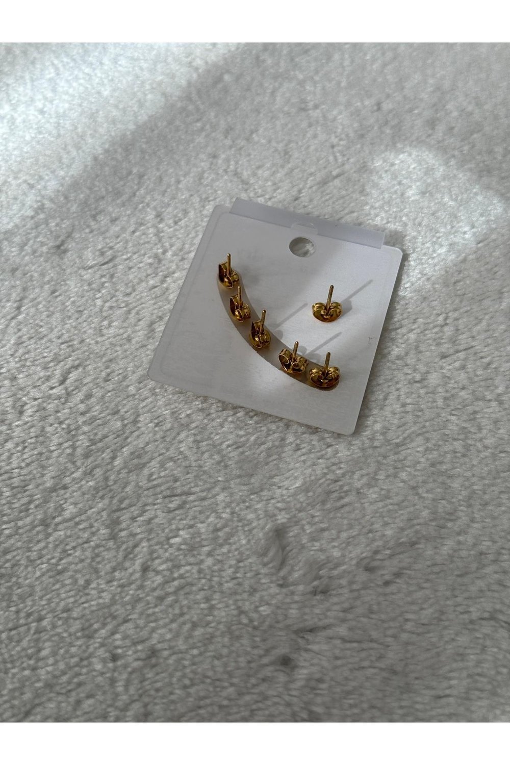 Gold İthal Çelik Küpe Set