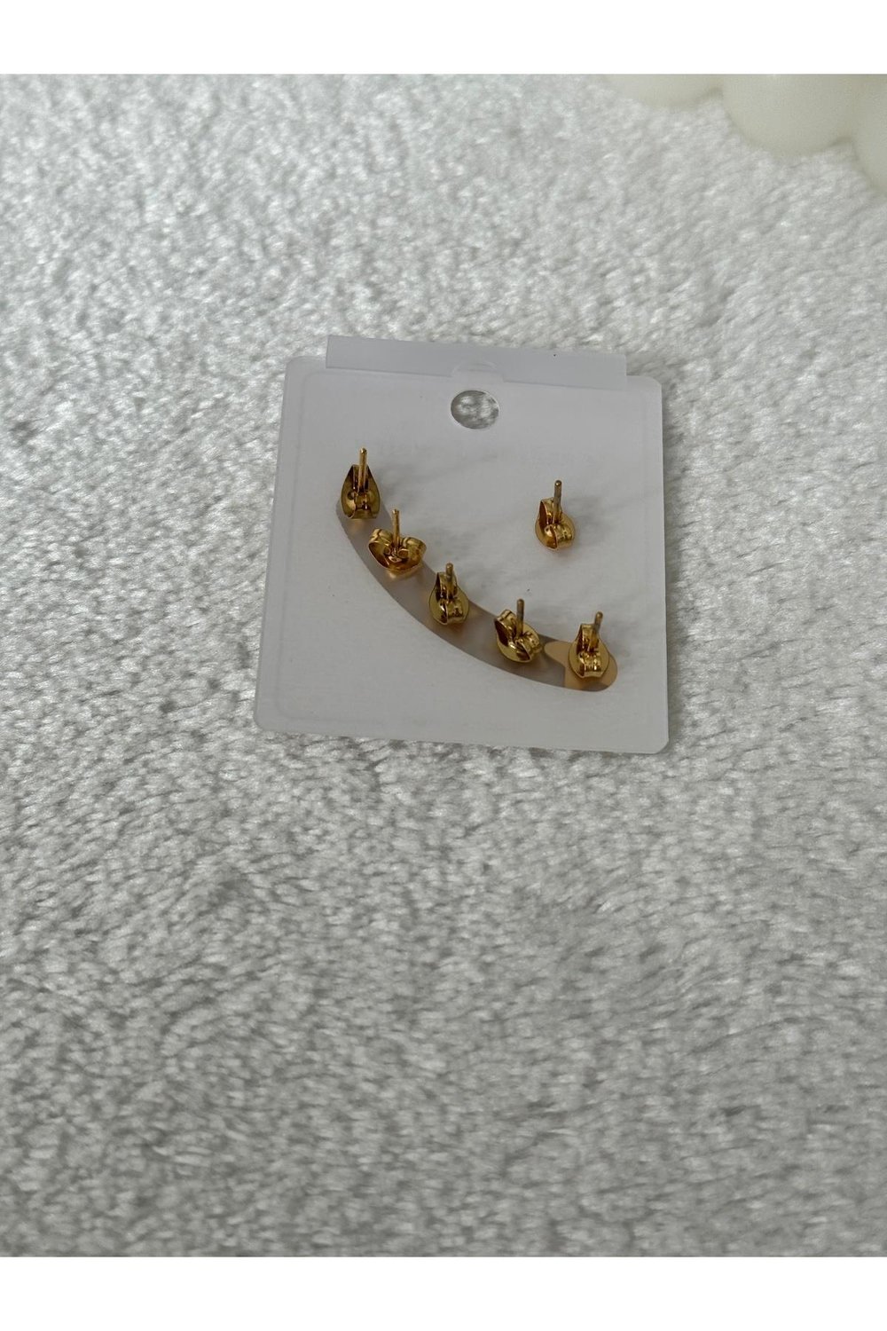 Gold İthal Çelik Küpe Set