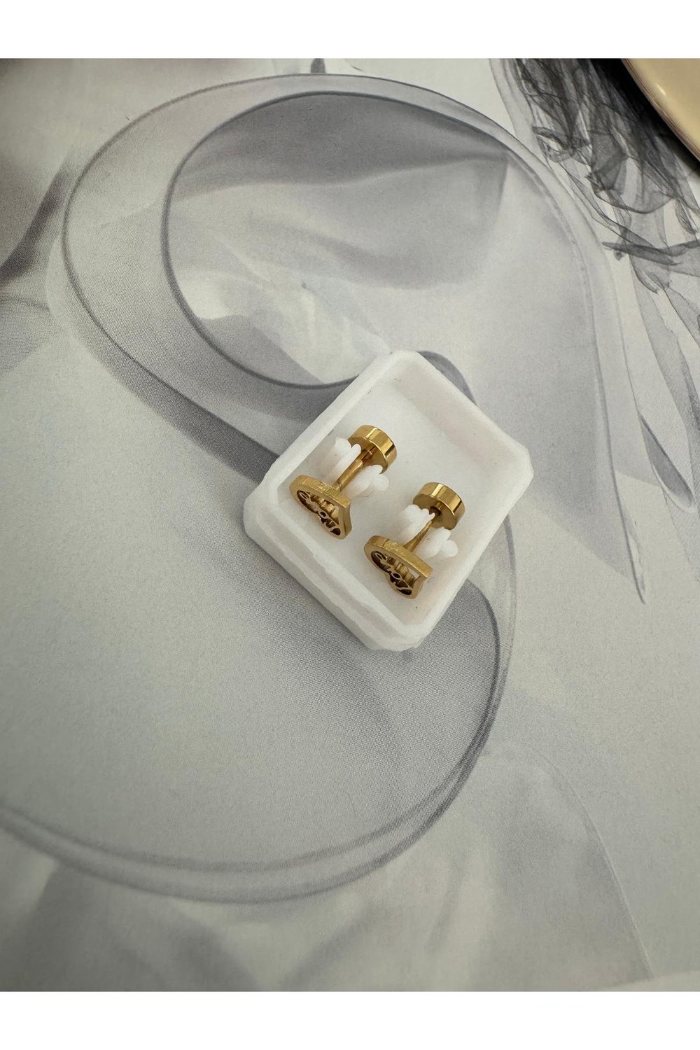 Gold Tragus Küpe | İkili Tragus Küpe