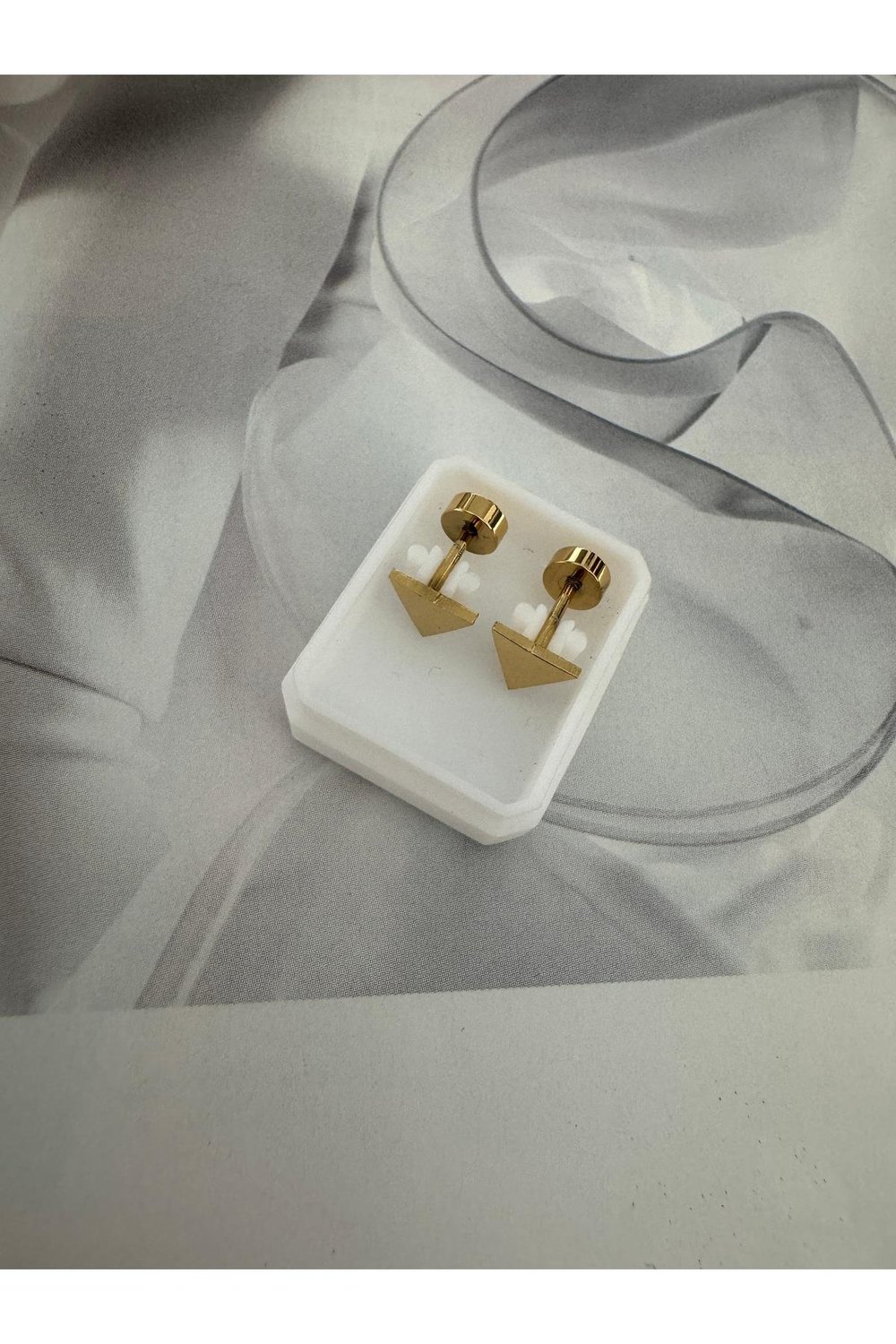 Gold Tragus Küpe | İkili Tragus Küpe