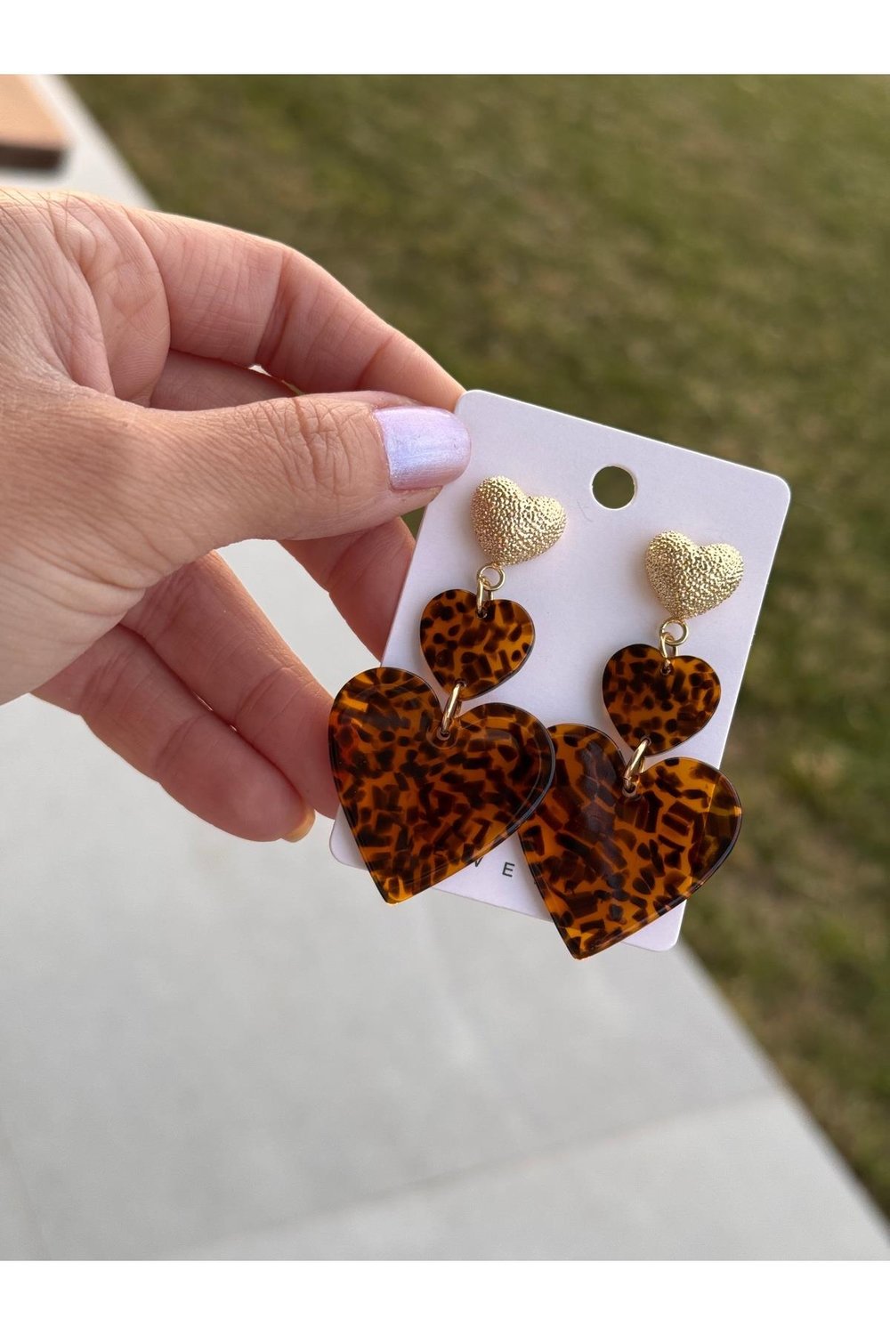 Kalpli Leopar Küpe | Abiye Küpe | Büyük Boy Sallantılı Küpe