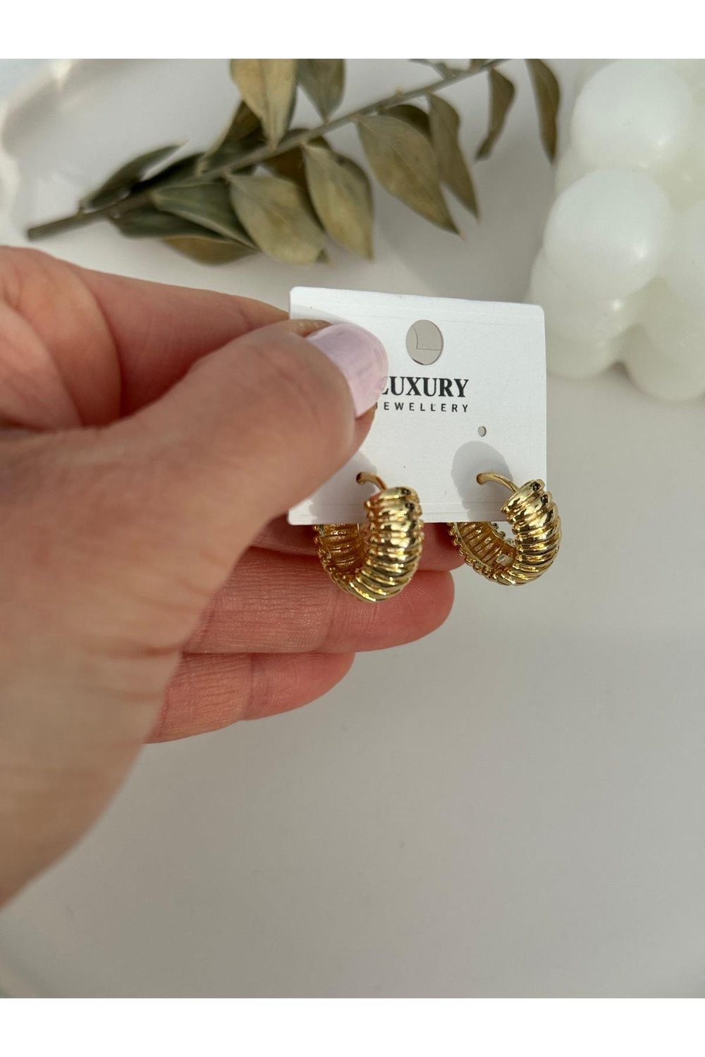 Minimal Gold Ithal Halka Küpe | Küçük Boy Halka Küpe