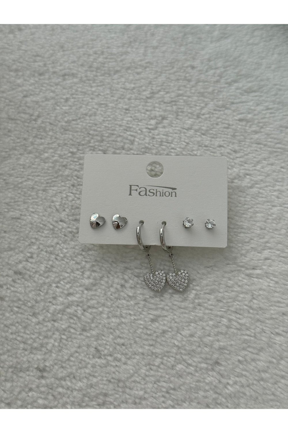 Minimalist Zirkon Taşlı Ithal Küpe Set | Minimal Küpe