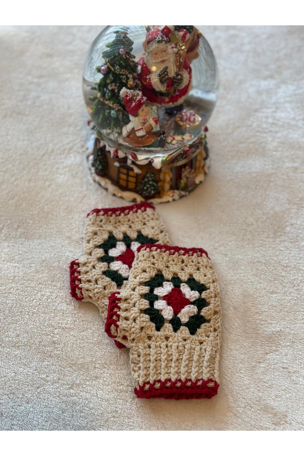 Parmaksız Motifli Eldiven | Örgü Eldiven | Pamuklu İp Eldiven | Desenli Eldiven | #handmade