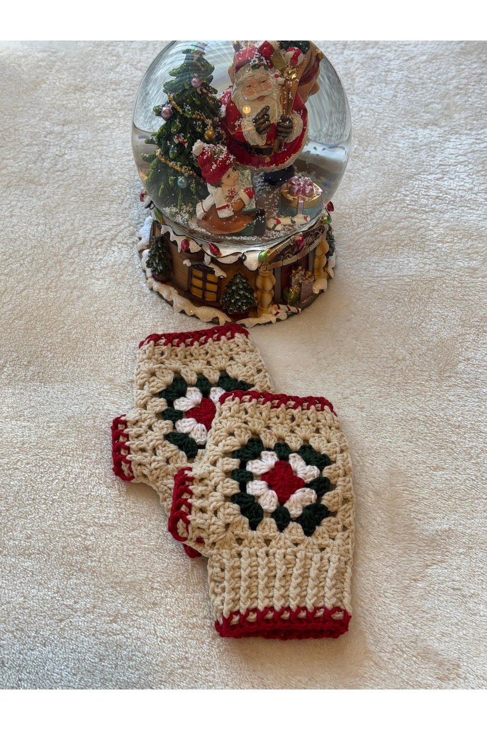 Parmaksız Motifli Eldiven | Örgü Eldiven | Pamuklu İp Eldiven | Desenli Eldiven | #handmade