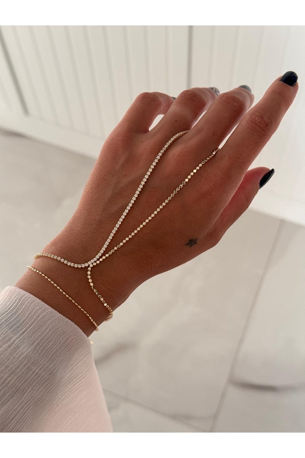 Renk Atmaz Zirkon Taşlı 14k Altın Kaplama Şahmeran Bileklik