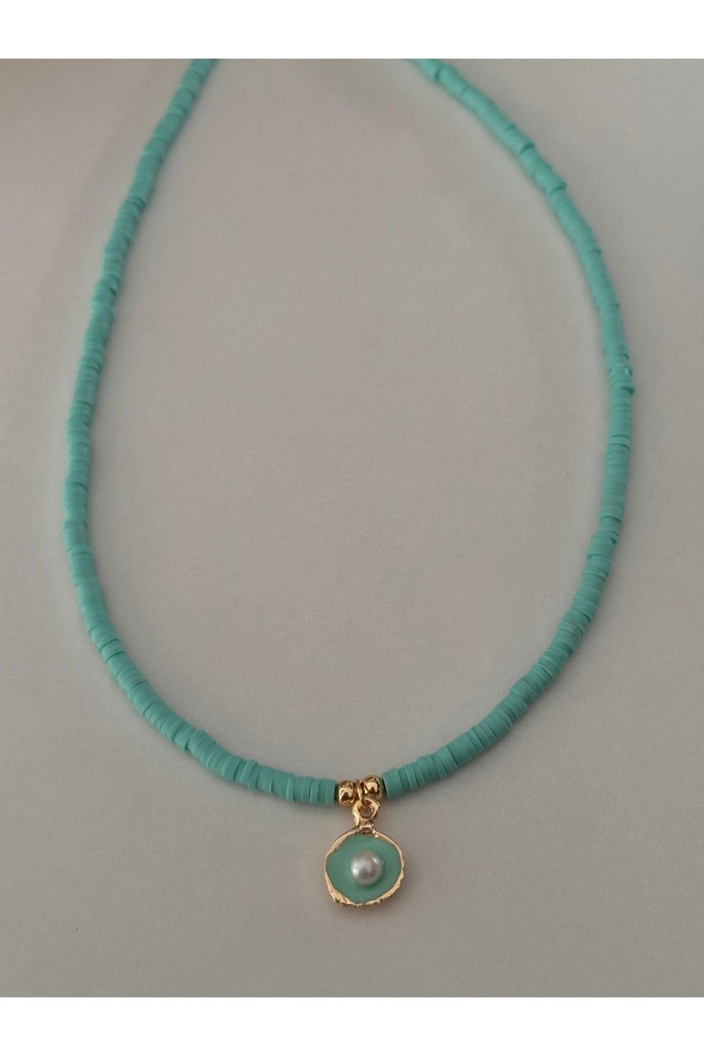 Su Yeşili fimo Kolye | Figürlü Fimo Kolye | Charm Kolye | Cute Necklace